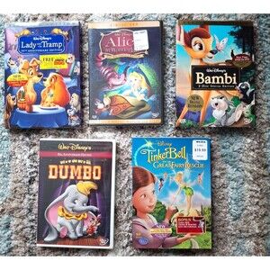 Lot of 5 Disney Classics DVD Lot Childrens Kids Family Animated NEW SEALED